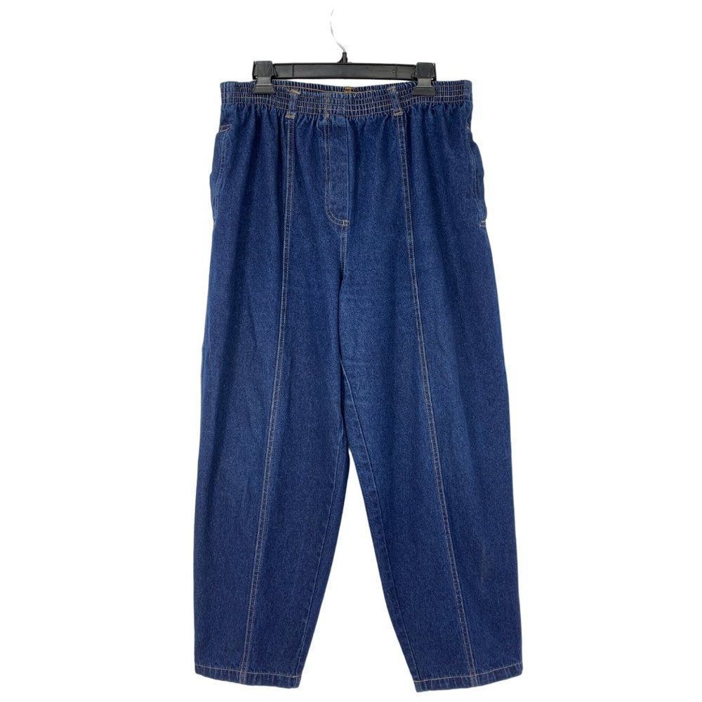 Hunters Run Jeans Pull On Elastic Waist Size Large 12 / 31 Pull On Crop 2822